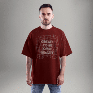 Create Your Own Reality - Men's Black Oversized T-Shirt